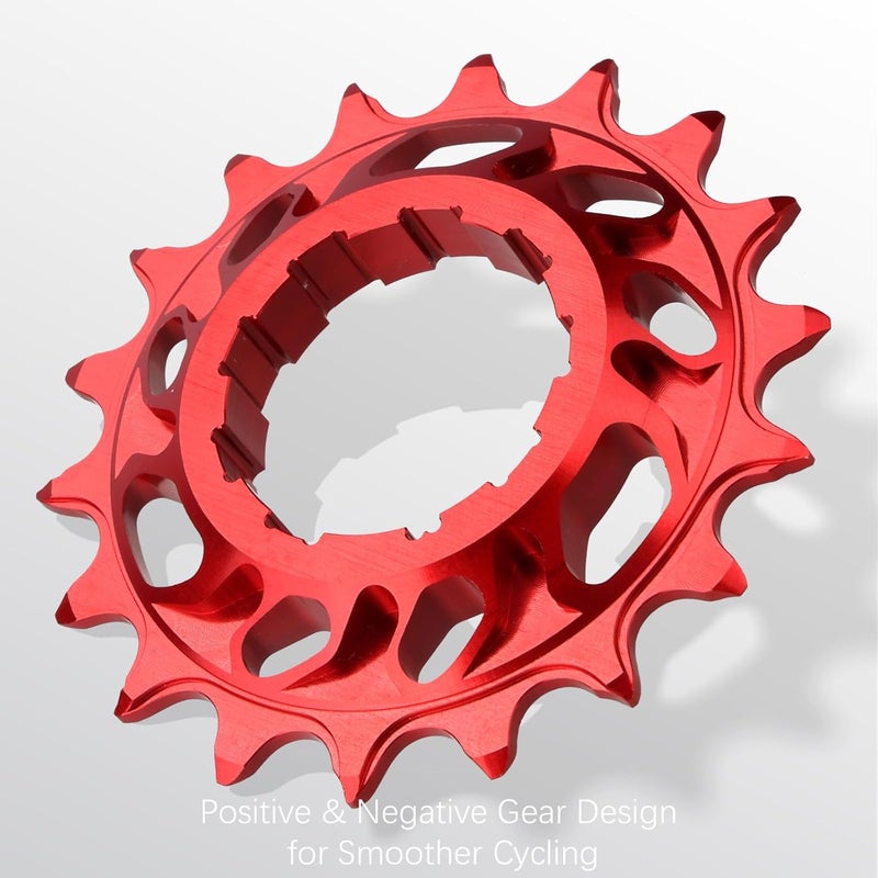 CooMeng 15T/16T/18T Single Speed Cogs Conversion Kit for Multi-Speed Bike to Dirt Jump/BMX, Aluminum Single Speed Cassette with Spacer and Locking Ring - Image 5
